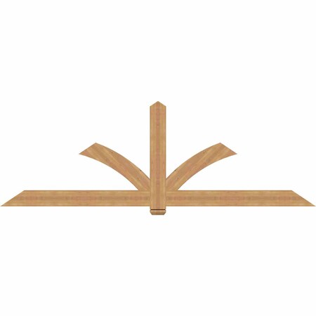 Ekena Millwork Redmond Smooth Timber Gable Bracket, Western Red Cedar, 108"W x 36"H x 1 1/2"D x 5 1/2"F, 8/12 Pitch GBW108X36X0206RED00SWR